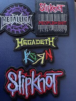 £7.50 • Buy Collection  Set Of 5 Iron On Festival Patches Thrash Heavy Metal Rock Bands