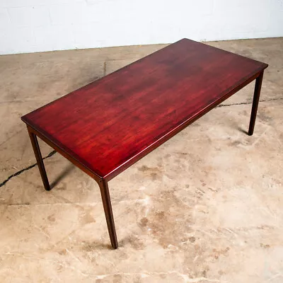 Mid Century Danish Modern Coffee Table Ole Wanscher Mahogany Refinished Vintage • $898.98