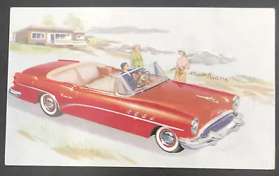 Vintage 1954 Buick 76C Roadmaster Convertible Advertising Postcard • $7.99