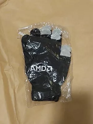AMD Logo Winter Gloves For Touchscreen Phone - Black (Unisex One Size/Small) • $9.99