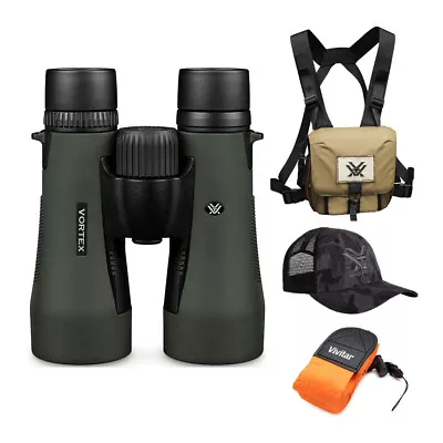 Vortex 12x50 Diamondback HD Roof Prism Binoculars W/Glasspak & Vortex Hat • $279.99