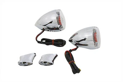 £57.87 • Buy V-Twin 33-0091 - Rear Turn Signal Kit Clear Lens Red LED
