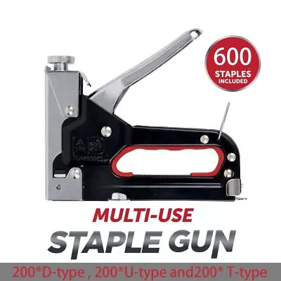 3 In 1 Upholstery Stapler Heavy Duty Manual Staple Gun  Wood Craft • £23.17