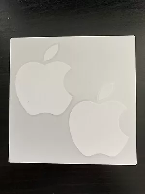 Genuine Original White Apple Logo Stickers X 2  - IPad/ IPhone / IMac / MacBook • £2.55