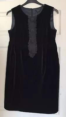 Tara Jarmon Stunning Black Velvet Dress Size 42. Excellent Condition. Lined B17 • £19.99