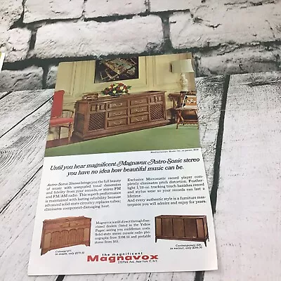 Vintage 1966 Advertising Art Print Magnavox Stereo Console • $8.49