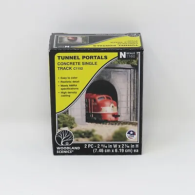 Woodland Scenics C1152 Concrete Tunnel Portal Set Single Train Track N Scale • $11.04