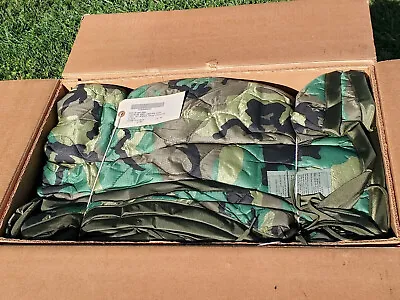 1 NEW W Tag US Army USGI Military Woodland Camo Poncho Liner WOOBIE Army Blanket • $15.50