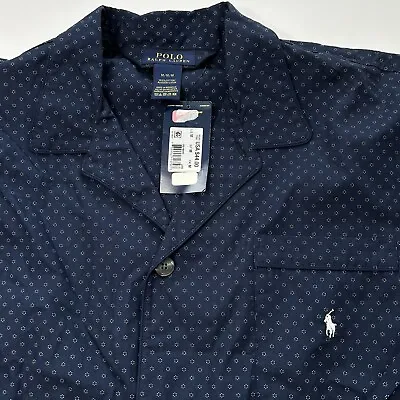 Polo Ralph Lauren Men's Medium Sleep Shirt Pajama Top Button Up Lightweight • $19.97