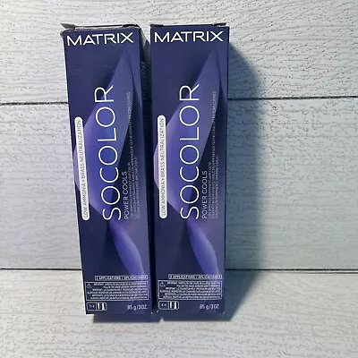 Lot Of 2-Matrix SoColor Power Cools Permanent Hair Color 3 Oz 4AA Dark Brown Ash • $26