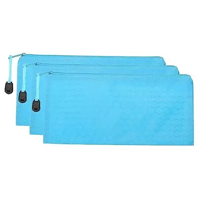 Waterproof Zipper File Bags 3 Pack A6 Document Holders Pencil Pouch For Offic... • $15.36