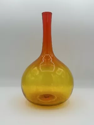 BLENKO Art Glass 11” TALL AMBERINA Bottle Neck Vase Read Description • $29.99