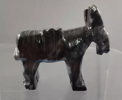 VINTAGE HAND CARVED MARBLE MULE DONKEY BURRO SCULPTURE FIGURINE 3  X 2.5  X 1  • $14.99