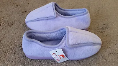 Women's Git-up Diabetic Slippers Memory Foam Closed Toe Adjustable Purple Sz 10 • $8.95