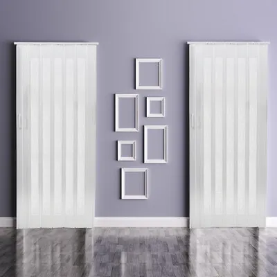 Glazed Folding Door Sliding Panel Living Bathroom Divider Door PVC Glass 6/10mm • £59.95