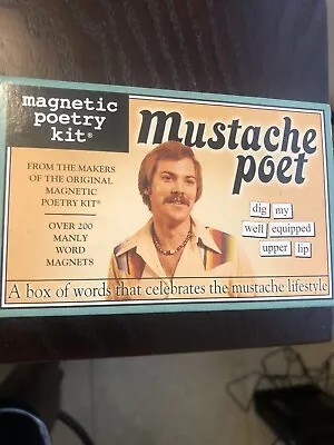 Mustache Poet - Mens Fridge Magnet Poetry Set - Fridge Poetry • $19.99