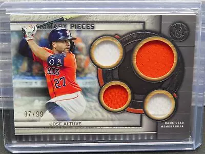 2023 Topps Museum Jose Altuve Primary Pieces Quad Game Used Jersey #7/99 • $0.99