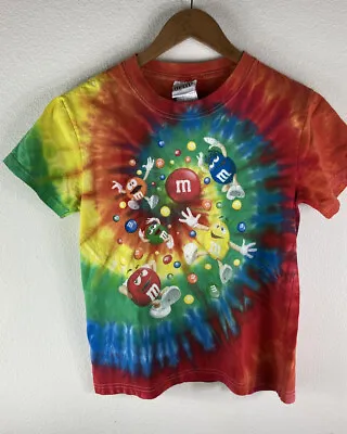 2009 Rare VTG M&M Candy Snack Print Promo Shirt S Tye Dye Youth Size • $10.50