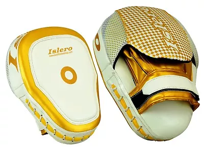 ISLERO Curved Kick Boxing Focus Pads MMA Muay Thai Martial Arts Training UFC   • $18.93