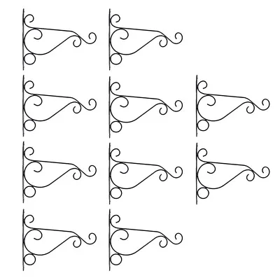 10Pcs Plant Hanging Brackets Hooks Flower Pot Hanger Metal Wall Bracket Holder  • $16.15