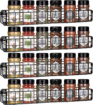 VIDOR Spice Racks4-Tier Spice Racks Free StandingWall Mounted Condiment Holder • £9.99