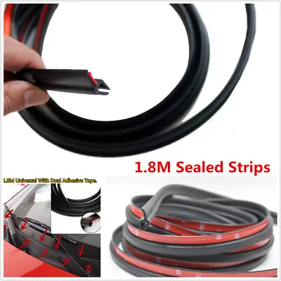 1.8M Universal Rubber Under Front Windshield Wiper Plastic Panel Sealed Strips • $14.44