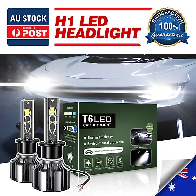 2PCS H1 LED Headlight Bulbs Super White 20000LM Kit High Low Beam 6000K 500W • $38.09