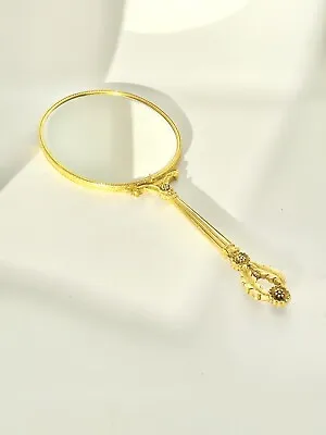 Vintage Matson Hand Held Vanity Mirror In Gold Toned - Exquisite • $30