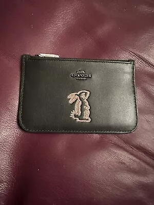 £35 • Buy Coach Selena Bunny Zip Card Case - Black