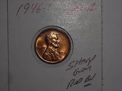 Wheat Penny 1946S LINCOLN CENT NICE GEM RED BU 1946-S RED UNC DETAILS LOT #B • $6.99