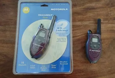 Pair Motorola Talk About T5320 Two Way Radios Walkie Talkies One New One EUC (2) • $19.95