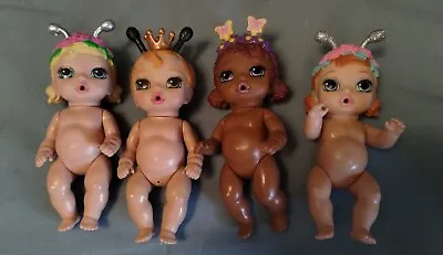 Lot 4-Zapf Creations Mini Baby-Butterflies/Antennae's/Crown-Nude & Movable 4.5  • $16.50