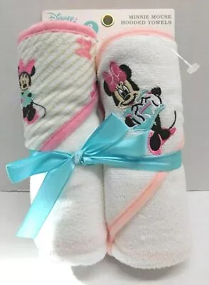 Disney Minnie Mouse 2 Pack Hooded Towels Baby Girls 26  X 30  • $15.04