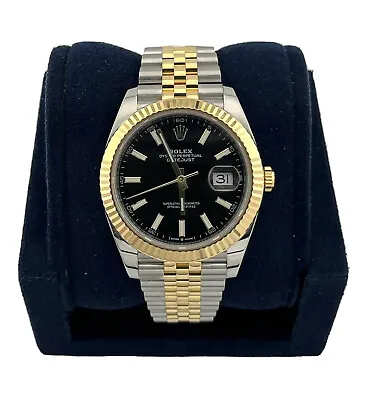 Rolex Datejust II 41mm Jubilee 126333 Two Tone 18k & Steel Black Stick Mark Dial • $14950