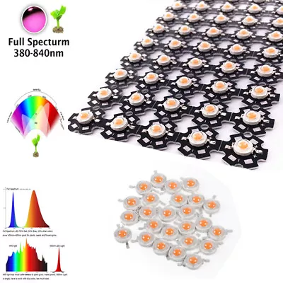 10-1000 1W 3W 5W Full Spectrum Led Grow Light Chip 380-840nmbest Led Grow Chip • $0.99