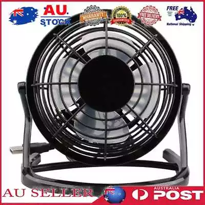 $11.89 • Buy 4 Inch Mini Cooling Fan 4-Blade USB Desk Coolers Quiet For Summer (Black)