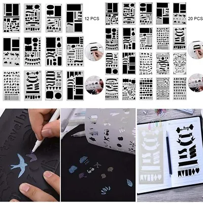 $11.18 • Buy 20x Bullet Journal Stencil Plastic Planner Template Notebook Diary Scrapbook DIY