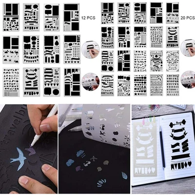 $14.89 • Buy 20x Bullet Journal Stencil Plastic Planner Template Notebook Diary Scrapbook DIY