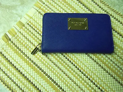 Michael Kors Leather Multi Function Phone Case Wallet-Navy  • $37.99