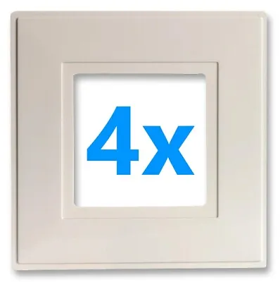 4 X SINGLE LIGHT SWITCH SOCKET WHITE FINGER PLATES SURROUND WALL PROTECTOR COVER • £3.59