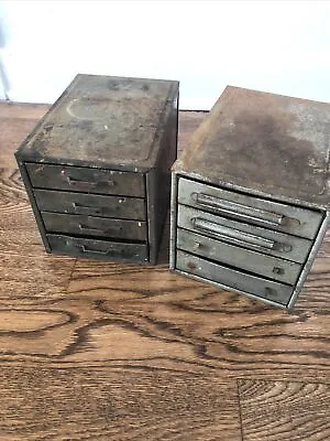 Lot 2 Vintage Industrial Small Parts Drawers Cabinets • $34.99