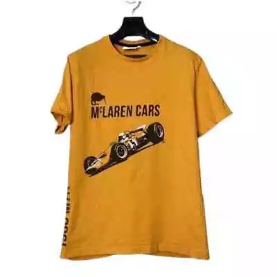 Mclaren Hunziker Heritage T Shirt Mens Large Yellow Motor Sports • $33.35