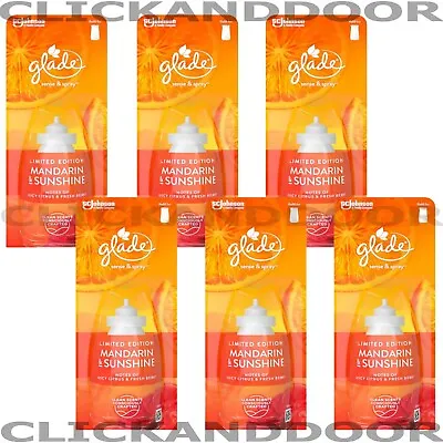 £17.99 • Buy 6 X Glade Sense And Spray Refills Automatic Spray Mandarin & Sunshine 18 Ml