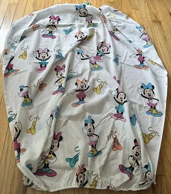 Vintage Dundee Disney Babies Minnie Mouse Ballerina Pastels Fitted Crib Sheet • $25.50