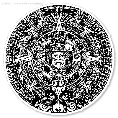 Maya Mayan Aztec Calendar B/W Car Truck Window Bumper Laptop Sticker Decal V01 • $4.99