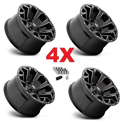 20 Fuel Assault Wheels Rims Gloss Black D576 5x150 5x139.7 D57620907050 20x9 • $1559