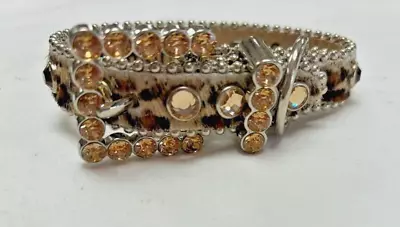 Bb Simon Leopard Print Dog Collar With Topz Swarovski Crystals - Xx-small • $69.99