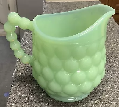 Westmoreland Iii Rosso Jadeite Green Large Size Handled Cream Pitcher • $24.99