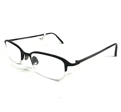 Morgenthal Frederics Eyeglasses Frames 181 BURROUGHS Matte Black 49-22-140 • $69.99