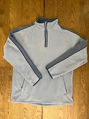 Men Active Sportswear Athletic Pullover Sweater Half-Zip Blue Size Medium • $14.99